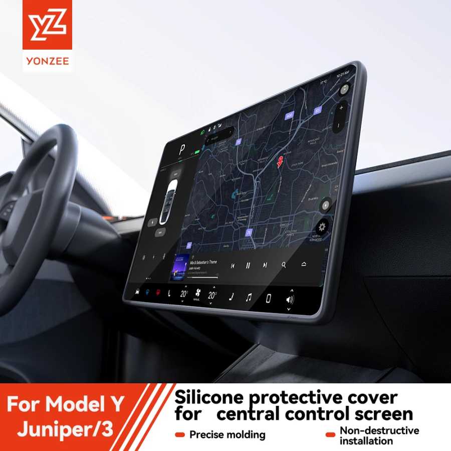 Защитная накладка YZ из ТПУ для центрального экрана навигации Tesla Model 3/Y/YL Highland Juniper 2021-2026 Аксессуары для салона