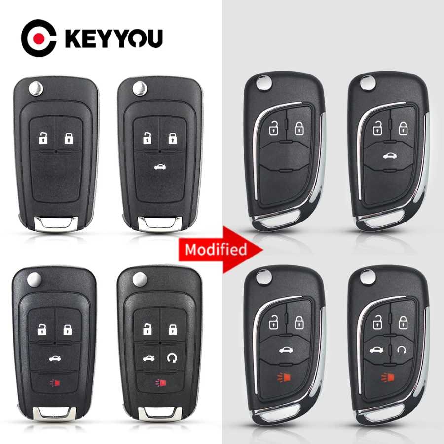 Модифицированный ключ KEYYOU для Chevrolet Cruze Epica Lova Camaro для Opel Vauxhall Insignia Astra Mokka для Buick, удаленный корпус ключа автомобиля Стартеры