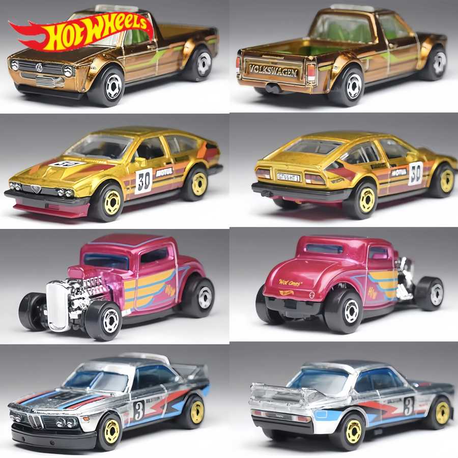 Hot Wheels The Hot Ones Mix 1/64 JBY68 Коллекционные модели автомобилей из литого сплава: Alfa Romeo, Ford, BMW, Lamborghini, Volkswagen, Toyota, Camaro, Honda. Подарок. Играйте в транспортные средства и модели