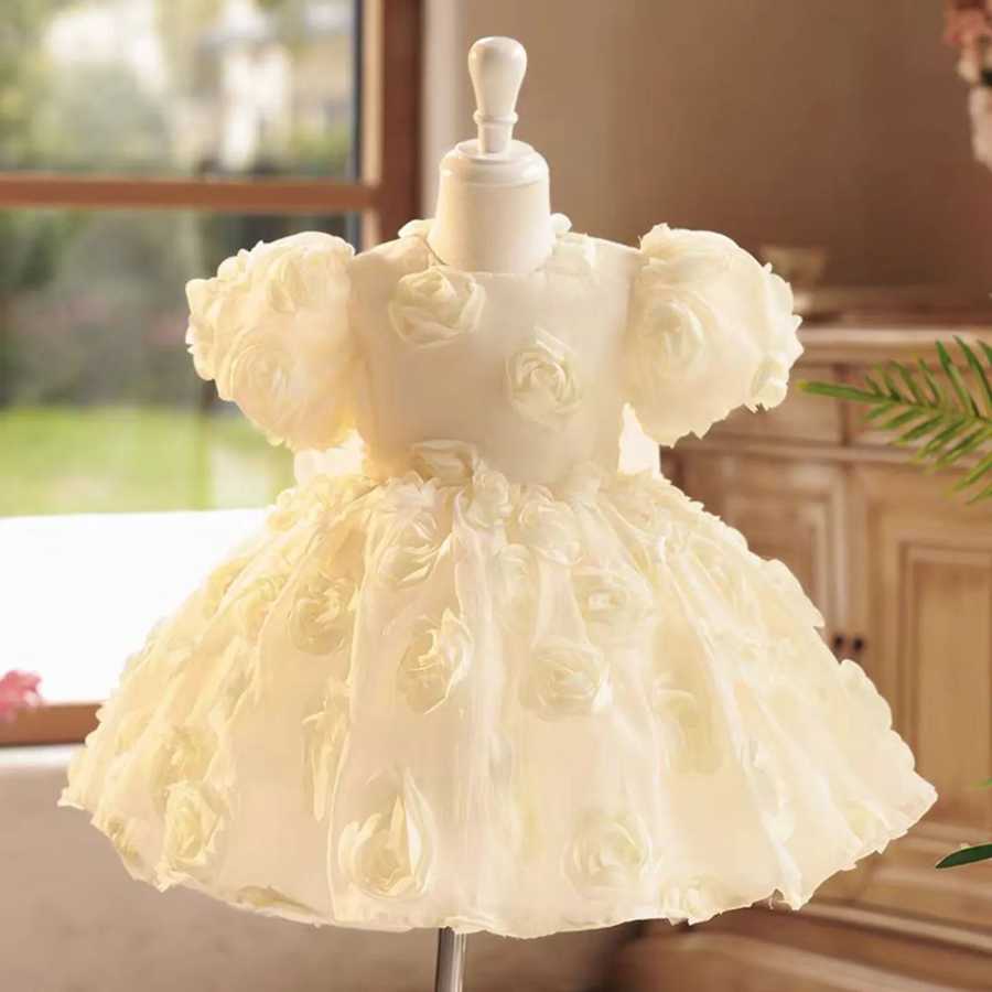 Dreamy Vow J769 Очаровательное платье с цветочным узором для маленьких девочек с бантом для детей, праздничное бальное платье для первого дня рождения, свадьбы, дня рождения Свадебные вечерние платья
