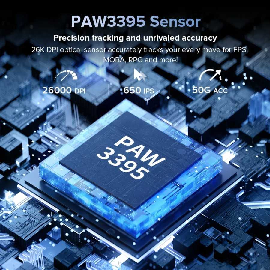 Фотография №4 товара Эргономичная беспроводная игровая мышь Delux M900Pro 8K PAW3395, магнитная зарядная
