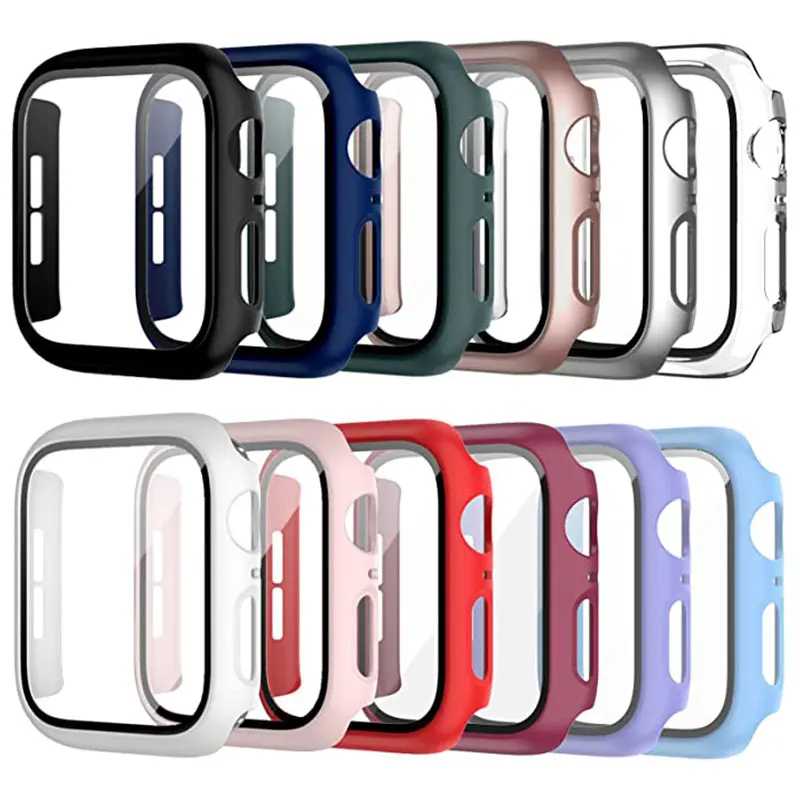 Чехол для Apple Watch Band 44 мм 40 мм 42 мм 38 мм 40 44 мм 9 8 7 6 SE 5 4 3 Защитная пленка для экрана ПК Бампер iWatch 45 мм 41 мм Ultra 2 49 мм Аксессуары для часов