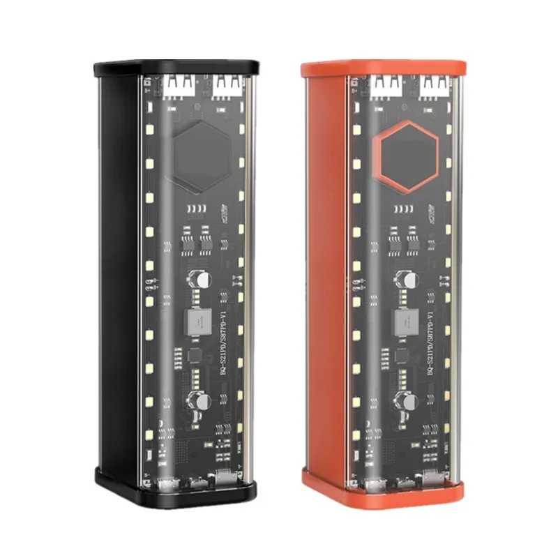 8 слотов 21700 Чехол для аккумулятора DIY Kit Прозрачное зарядное устройство для быстрой зарядки Флэш-зарядное устройство Комплект чехла для аккумулятора Power Bank Box Выход USB типа C Аксессуары и запчасти