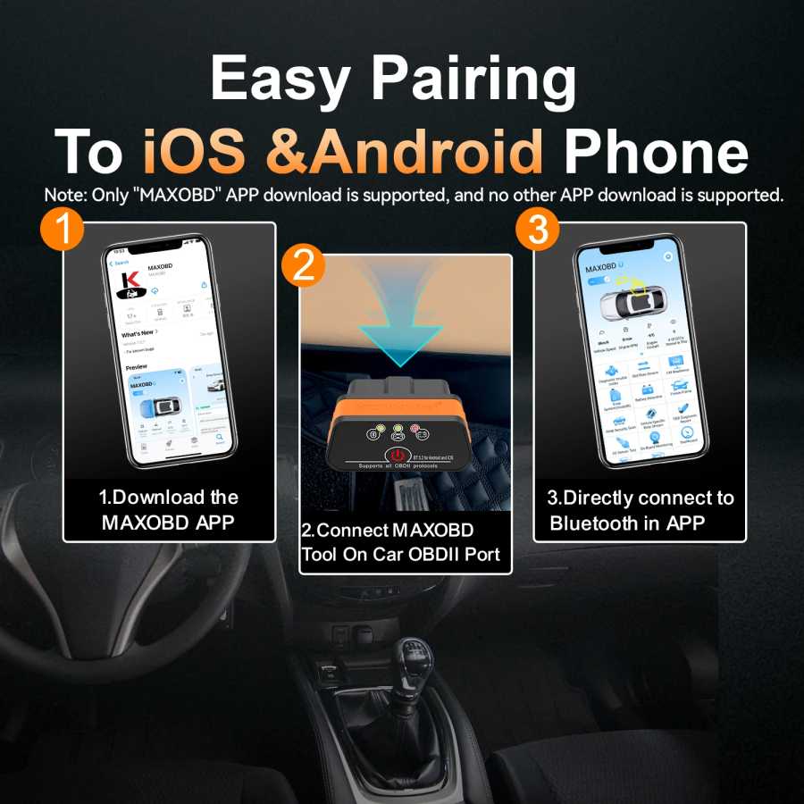Фотография №5 товара Новый KONNWEI KW901 ELM327 V1.5 Bluetooth5.0, автомобильный сканер OBD2, Android/IOS,