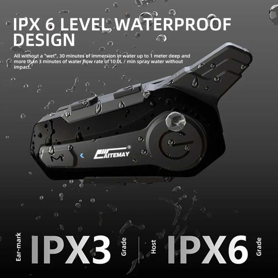 Фотография №4 товара X1 Plus мотоциклетная Bluetooth 1000 м домофонная гарнитура для шлема