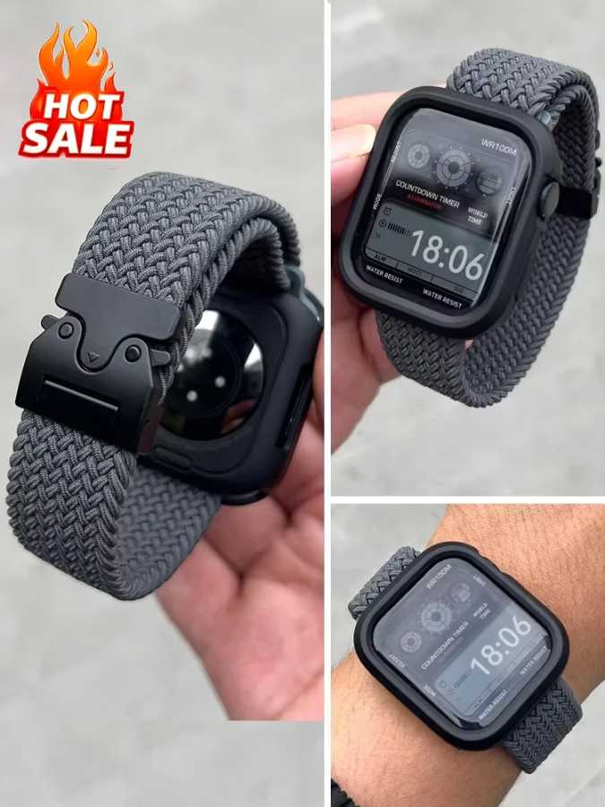 Ремешки-парашюты для Apple Watch 11, 10, 46 мм, 42 мм, 45 мм, Ultra 3, 49 мм, 44 мм, 41 мм, плетеный браслет-ремешок для iWatch Series 9, 8, SE, 6, 7 Аксессуары для часов