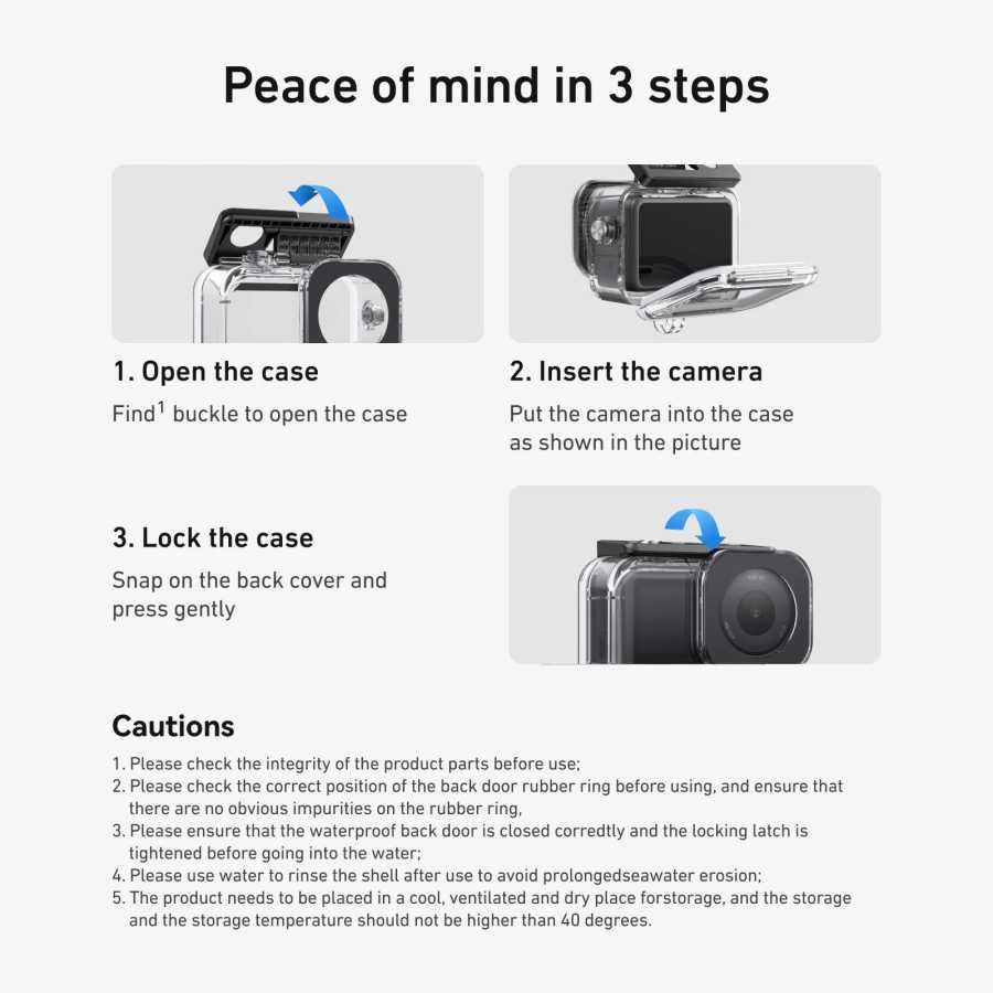 Фотография №4 товара Водонепроницаемый чехол TELESIN для DJI OSMO Action 6, чехол для