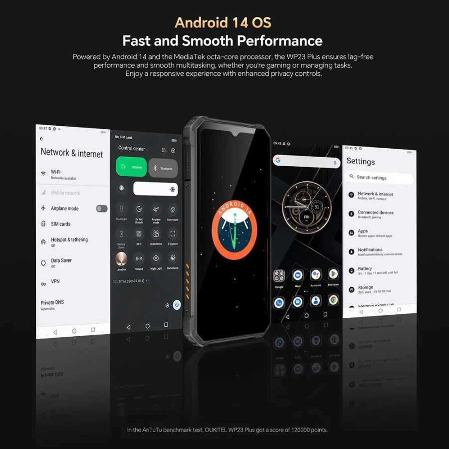 Фотография №3 товара Прочный смартфон Oukitel WP23 Plus 4G Android 14 6,52 дюйма