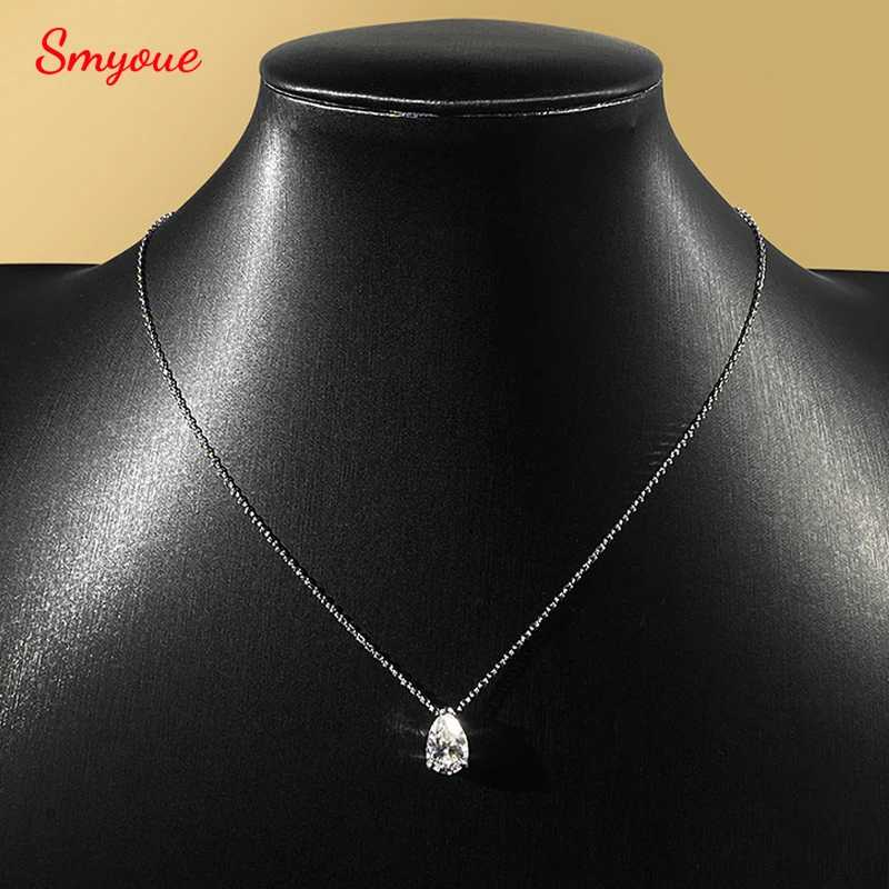 Smyoue 1-4CT ожерелье с подвеской из муассанита грушевидной огранки для женщин и девочек, 3 дизайна, лабораторные бриллианты, свадебные серебряные цепочки 925, ювелирные изделия Ювелирные изделия