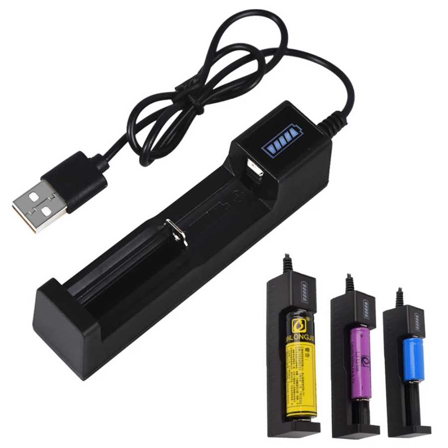Универсальное USB-умное зарядное устройство с одним слотом 18650 16650 21700 26650, литиевое зарядное устройство, игрушечный фонарик, 3,7 В-4,2 В, внешний аккумулятор для освещения Аксессуары и запчасти