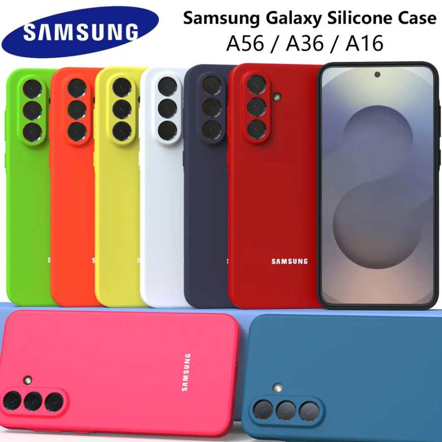 For Samsung Galaxy A56 A36 A16 A55 Case Soft Liquid Silicone A35 A15 A54 A34 S25 S24 S23 Ultra Thin Shockproof Phone Back Cover Чехлы и чехлы для мобильных телефонов