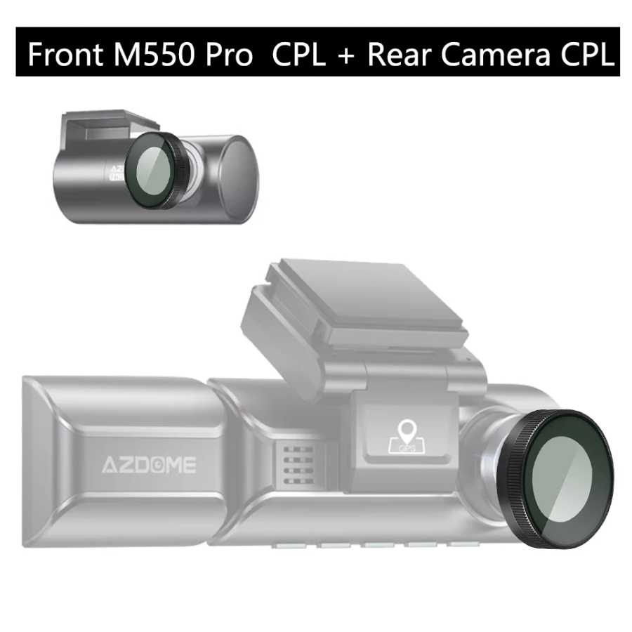 Для AZDOME Dash Cam M550/ M550 Pro CPL Фильтр для AZDOME M550 HD Защита от пыли Антибликовая статическая наклейка M550 Автоэлектроника