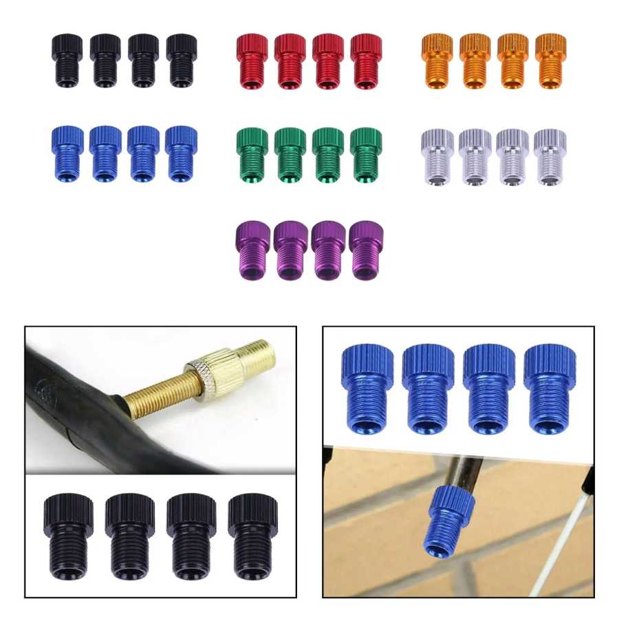 Фотография №4 товара Металлический адаптер-переходник для велосипедного насоса, портативный, для шоссейных велосипедов