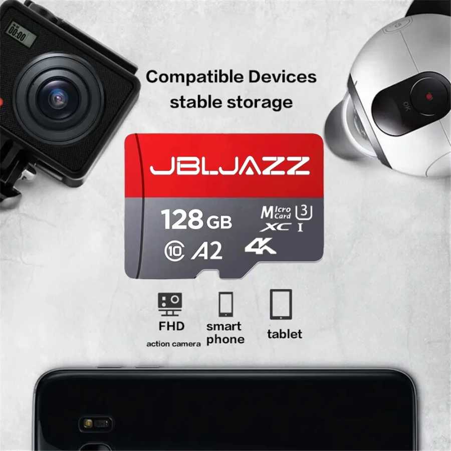 100% оригинальная карта памяти Micro TF SD 16GB 32GB 64GB 128GB 256GB, класс 10, SDXC U3, 4K, для дронов и телефонов Видеоигры и аксессуары