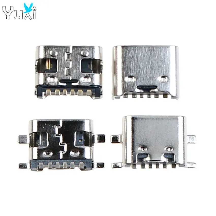 YuXi 1 шт. USB Тип C 6-контактный Женский Разъем для фотовспышки для самостоятельного ремонта электроники зарядный порт для розетки зарядное устройство задняя вилка Детали для мобильных телефонов