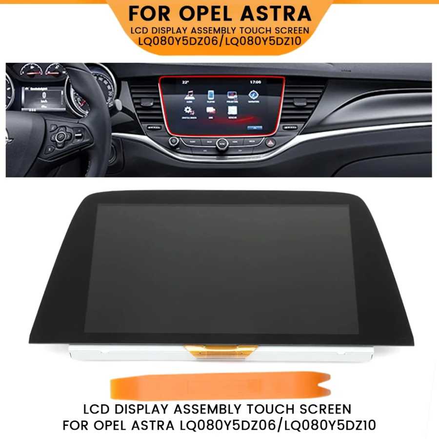 8-дюймовый сенсорный ЖК-дисплей LQ080Y5DZ10 для OPEL Vauxhall Astra K Navi 900 IntelliLink, автомобильная навигация 2015-2020, LQ080Y5DZ06 Автоэлектроника