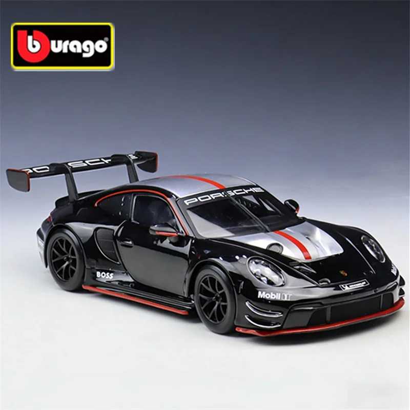Bburago 1:24 Porsche 911 GT3 R, модель спортивного автомобиля из сплава, литая под давлением металлическая гусеничная гоночная машина, модель автомобиля, имитация детской игрушки в подарок Играйте в транспортные средства и модели