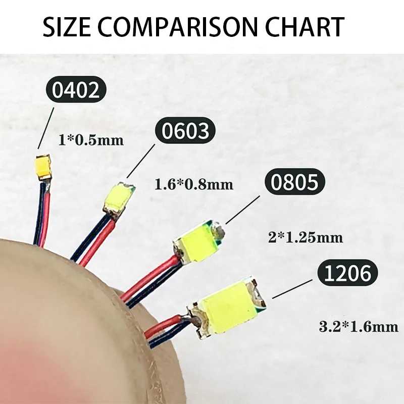 0805 1206 0603 Micro SMD 3V Светодиодный светильник Проводной 30 см DIY Материалы Лампа для изготовления моделей HO Железнодорожный макет сцены Аксессуар 10 шт. Конструкторы