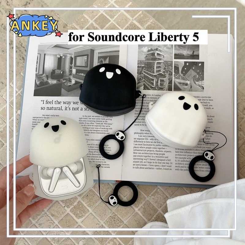 Чехол для Anker Soundcore Liberty 5, силиконовый 3D защитный чехол с милым мультяшным призраком, беспроводные наушники TWS Портативное аудио и видео