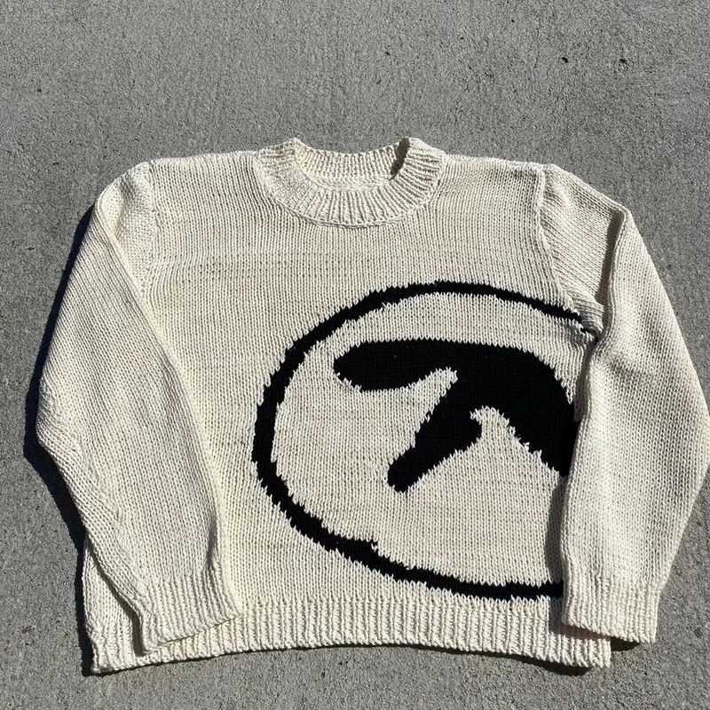 Фотография №4 товара Мужской свитер Aphex Twin Knit, зимний оверсайз, винтажный джемпер с