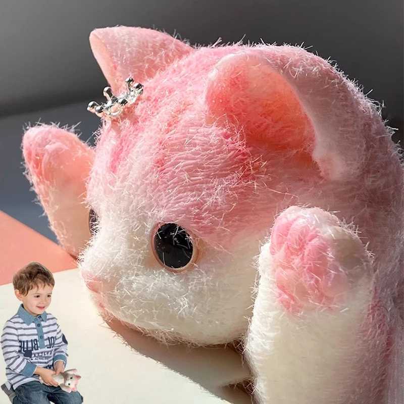 Имитация флокированных игрушек для кошек, медленный отскок, мягкая восковая игрушка для детей и взрослых, расслабляющие игрушки для сжатия на кончиках пальцев Игрушки антистресс