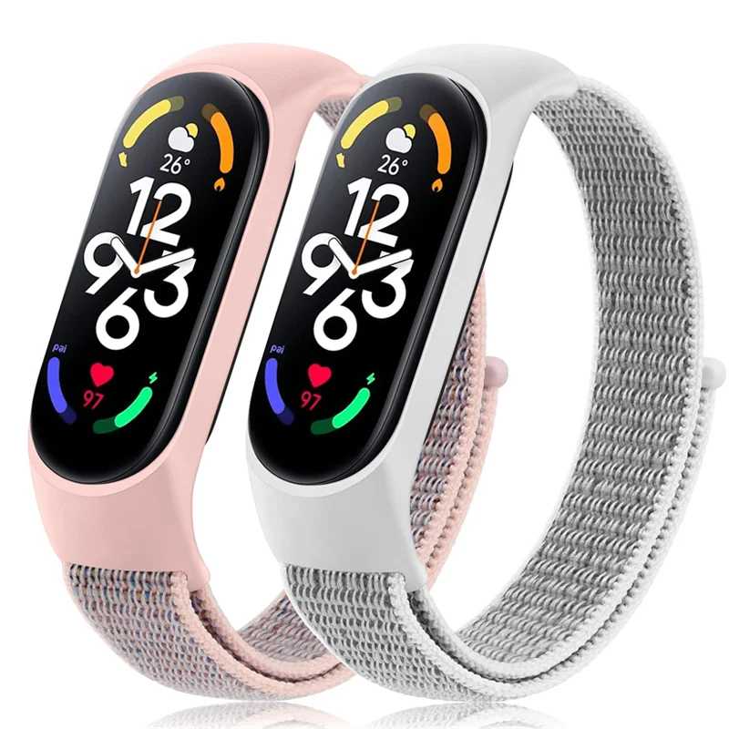 Фотография №1 товара Нейлоновый ремешок с петлей для xiaomi mi band 7, 6,