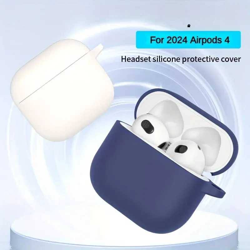 Фотография №2 товара Чехол для AirPods 4 (2026), мягкий силиконовый, противоударный, защитный, с
