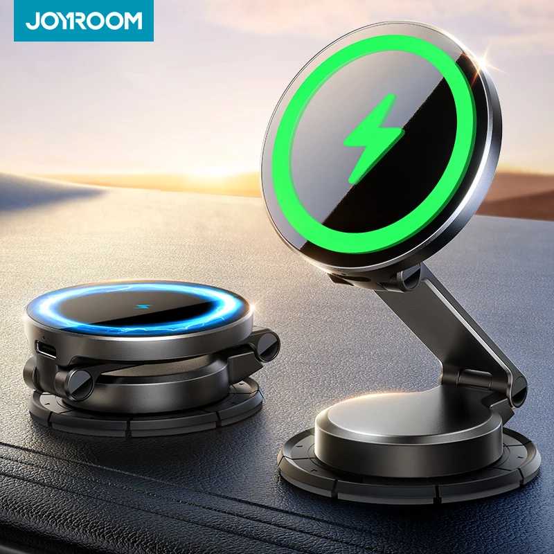 Магнитное автомобильное крепление Joyroom N55, сильный магнит, 15 Вт, беспроводная зарядка 360 градусов &deg; Вращающийся складной держатель для телефона, быстрое автомобильное зарядное устройство JR-ZS408 Держатели и подставки