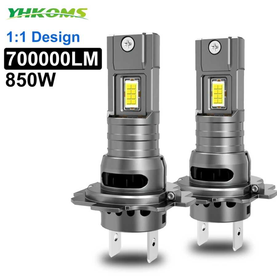 YHKOMS H7 Светодиодная лампа для фар Мини Беспроводная 60W 20000LM 6000K CSP для автомобильных фар Автодиодные лампы H7 Turbo Led 12V Автомобильные Автомобильные фары