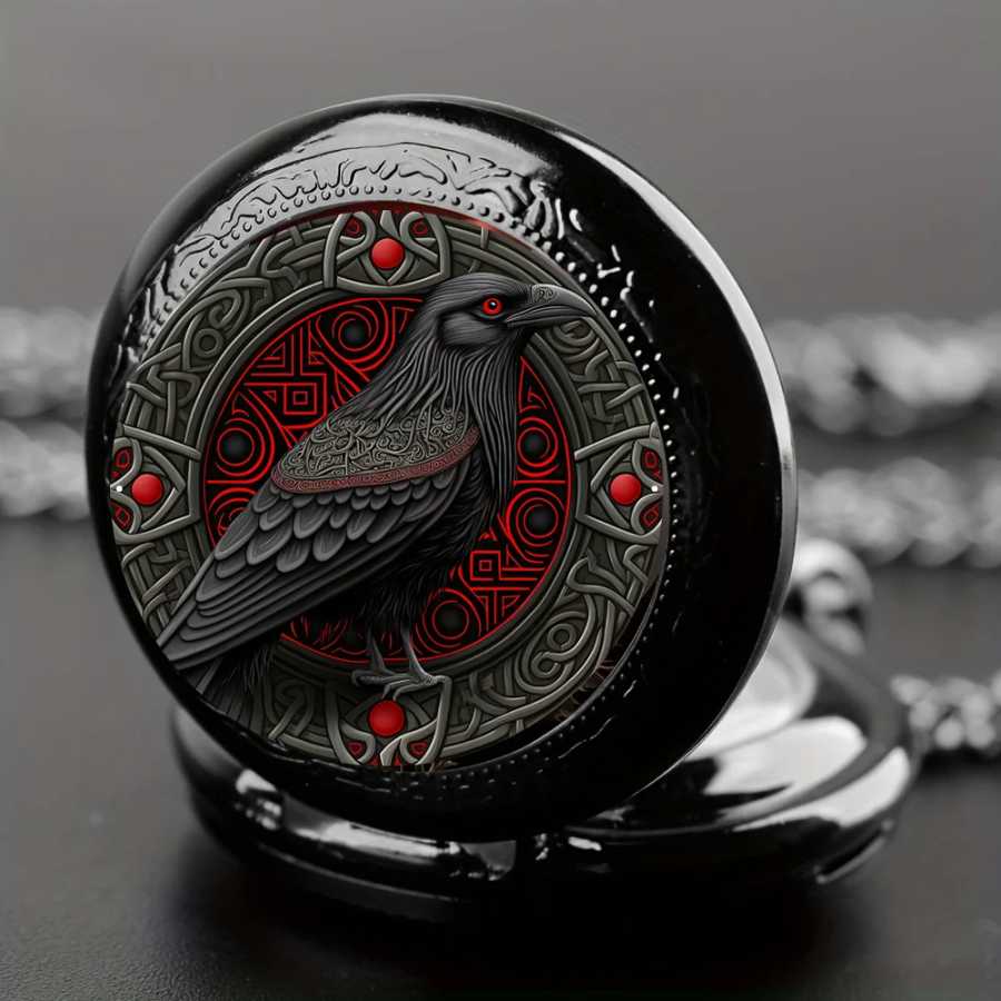 Фотография №1 товара Изысканные карманные часы Clever Crow в винтажном стиле &mdash; кварцевый