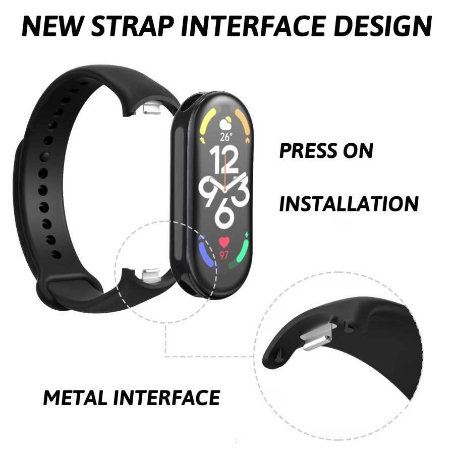 Фотография №4 товара Мягкий силиконовый чехол для Xiaomi Mi Band 10 9 8,