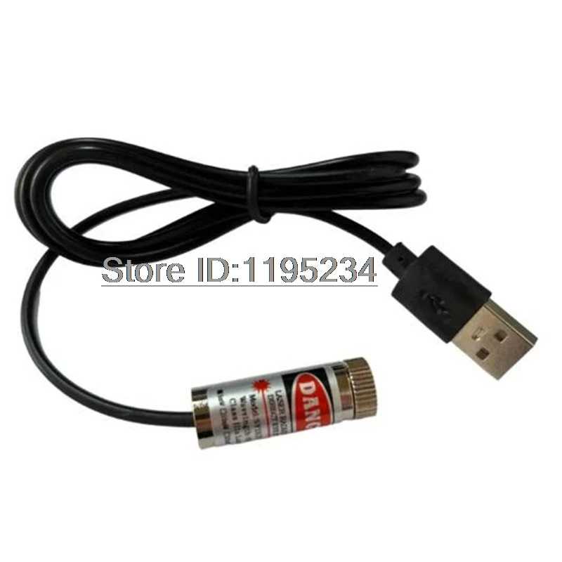 Лазерный модуль с USB разъемом, 12 мм, 5 мВт, настраиваемая фокусировка, красная Диодная лазерная головка, промышленный уровень, 650 нм, точечный линейный перекрестный луч, расположение Активные компоненты