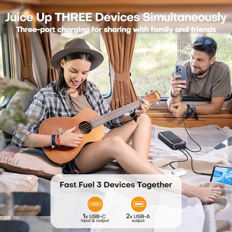 Фотография №2 товара Tuodes Power Bank 20000 мАч PD20W Внешняя большая емкость аккумулятора