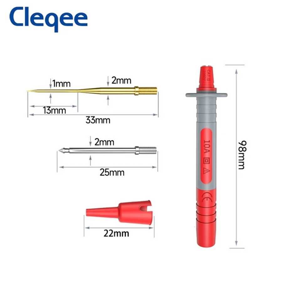 Фотография №1 товара Cleqee P8003 Мультиметр-тестовый щуп со сменными позолоченными острыми иглами 1