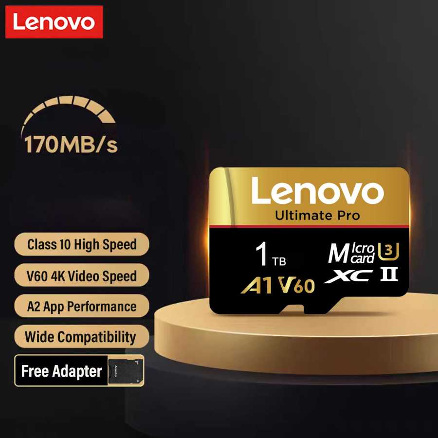 Карты памяти Lenovo 512 ГБ, Micro SD, 128 ГБ, V60, U3, TF-карты, 64 ГБ, TF-карта для телефона, DJI Drone, Nintendo Switch Сетевое оборудование