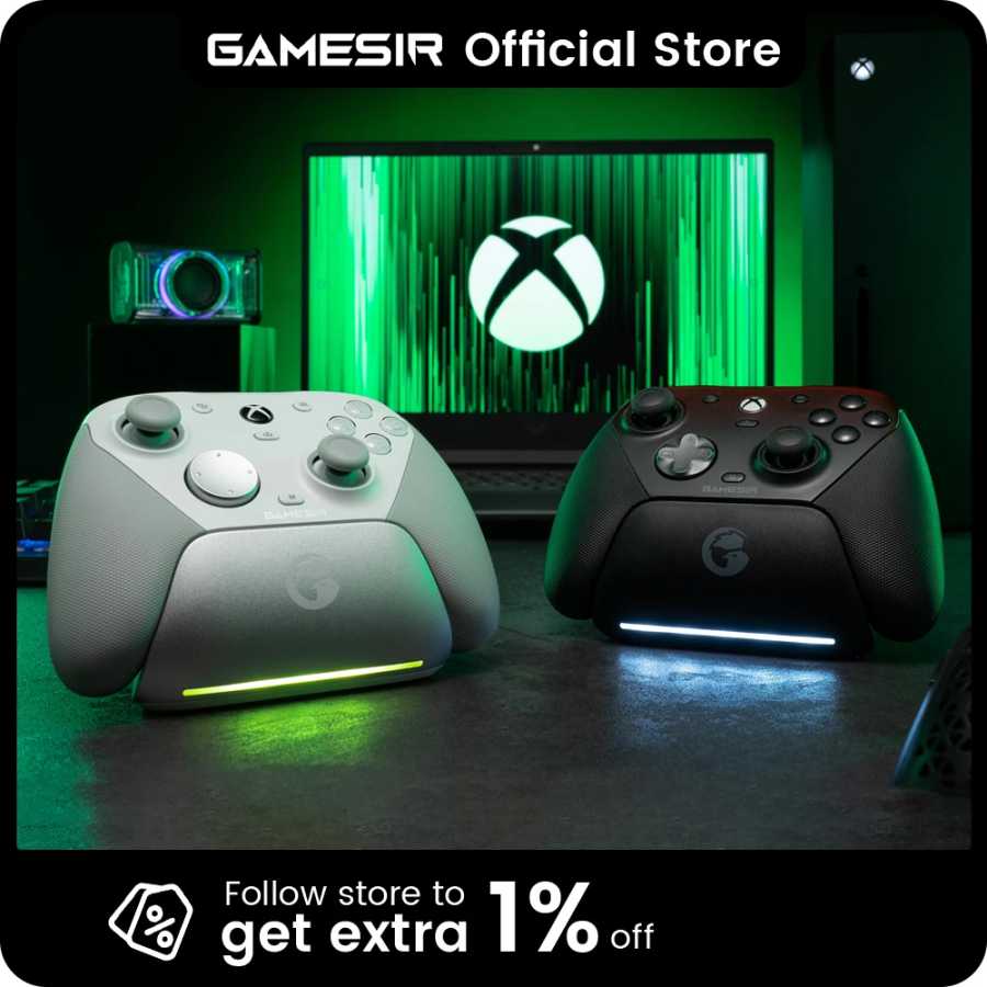 GameSir G7 Pro для Xbox Series X | Контроллер S с джойстиками TMR, триггерами на датчиках Холла, магнитными лицевыми панелями, гироскопом, умной зарядной док-станцией Видеоигры и аксессуары
