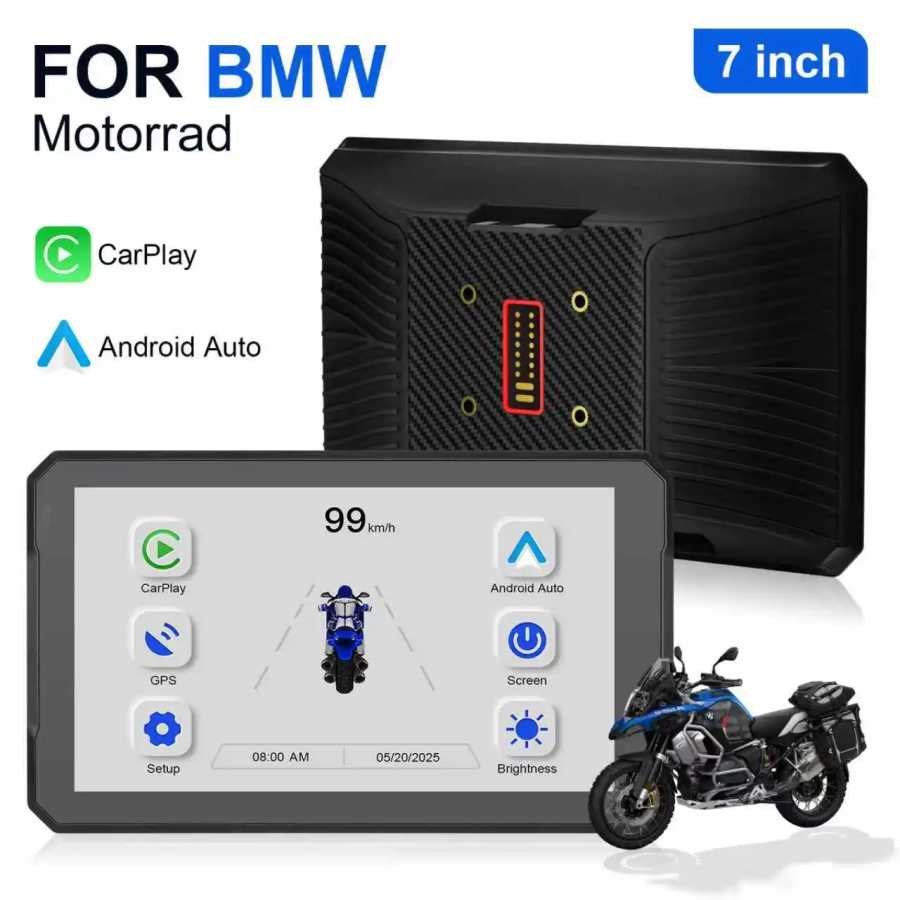 Портативный 7-дюймовый мотонавигатор CarPlay для BMW XR M1000 R1200GS R1250GS S1000XR R1300GS с поддержкой Android Auto Аксессуары для мотоциклов
