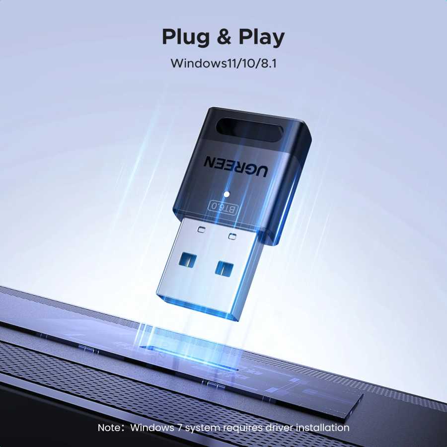 Фотография №2 товара USB-адаптер UGREEN Bluetooth, ключ Bluetooth 6.0 для ПК Windows 11/10/8.1,