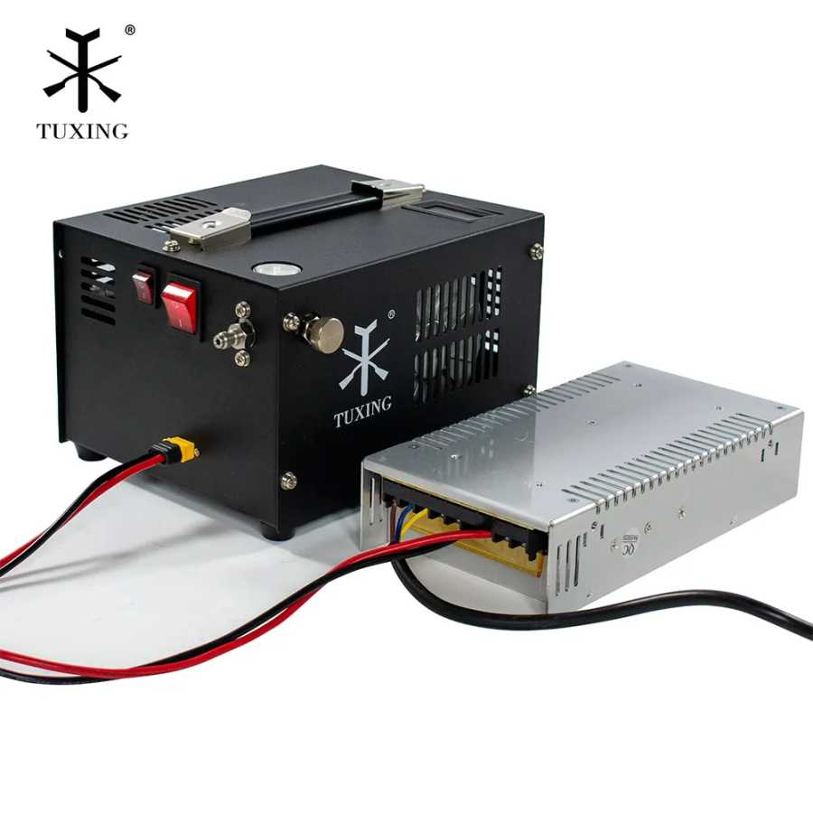 TUXING TXES061 300 бар портативный воздушный компрессор PCP 4500 фунтов на квадратный дюйм компрессор высокого давления с автомобильным трансформатором 12 В для дайвинга с винтовкой PCP Водоснабжение