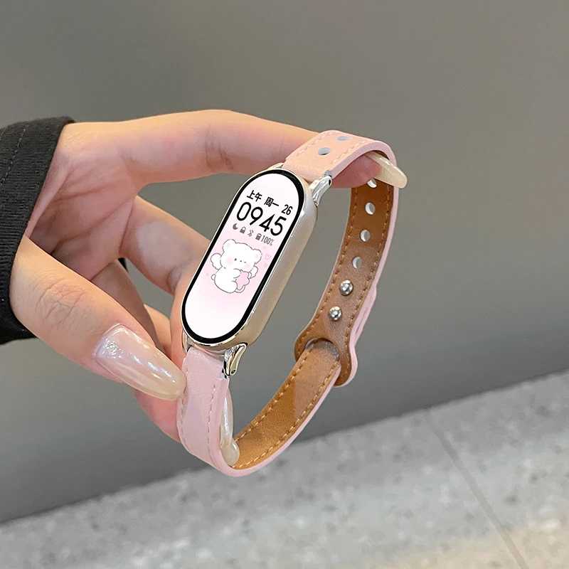 Фотография №4 товара Кожаный ремешок для mi Band 10/9/8 miband, аксессуары для часов,