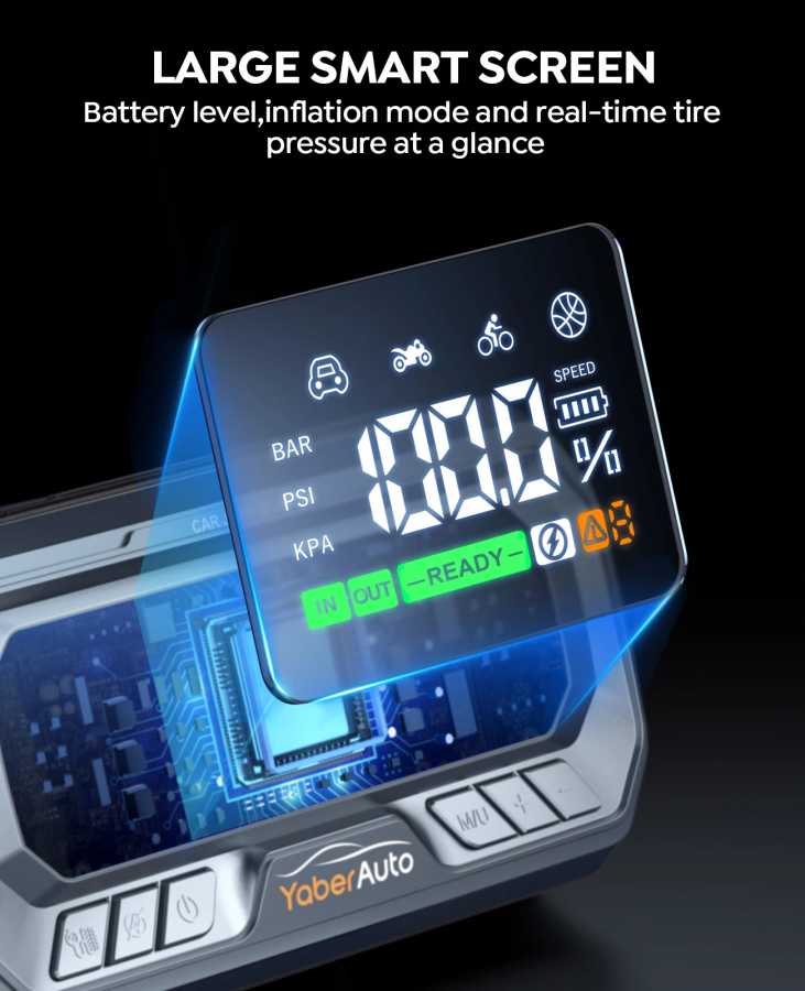 Фотография №5 товара Yaber 4 в 1 6000A Jump Starter PD65W Power Bank