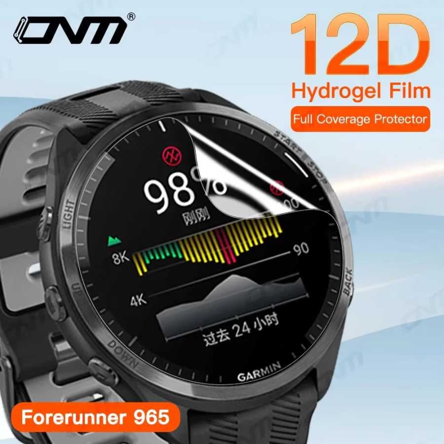 12D Гидрогелевая пленка для Garmin Forerunner 965 265 265S полная защитная пленка мягкая пленка для Garmin 955 255 255S (не стекло) Умная электроника
