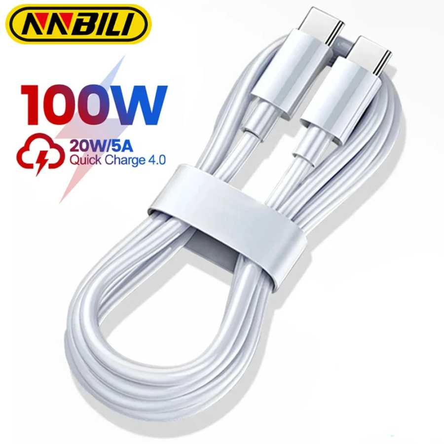 NNBILI PD 100 Вт USB C к USB Type-C Кабель для быстрой зарядки данных для Huawei P30 Samsung Xiaomi Data Line Быстрая зарядка Аксессуары для мобильных телефонов