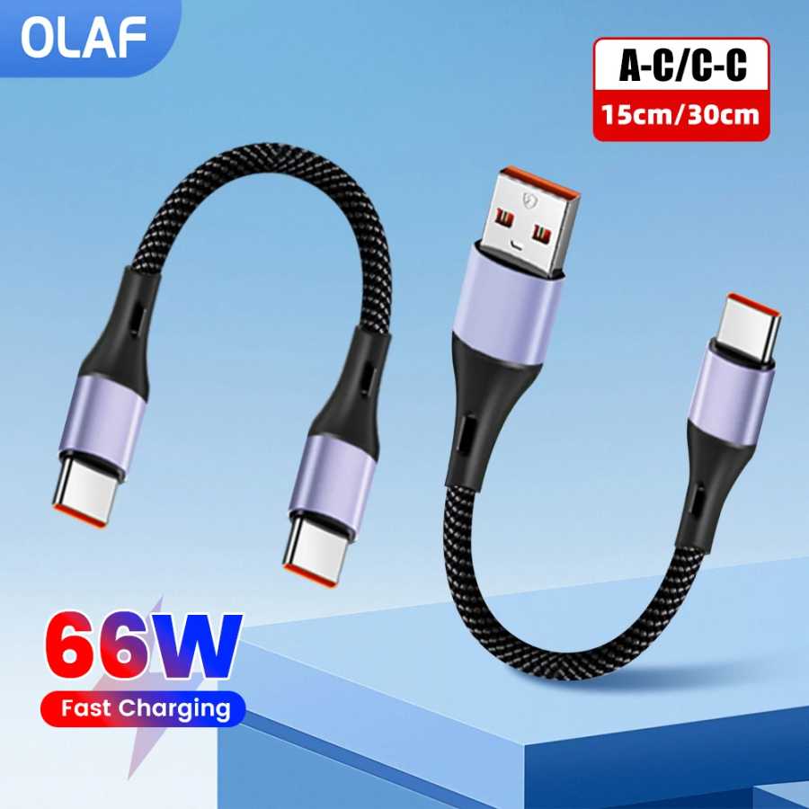 Короткий локоть типа C &mdash; USB C, 15 см, 30 см, кабель для быстрой зарядки для Iphone16 15 Xiaomi Samsung Huawei Power BanK, USB-кабель для передачи данных типа C Аксессуары для мобильных телефонов