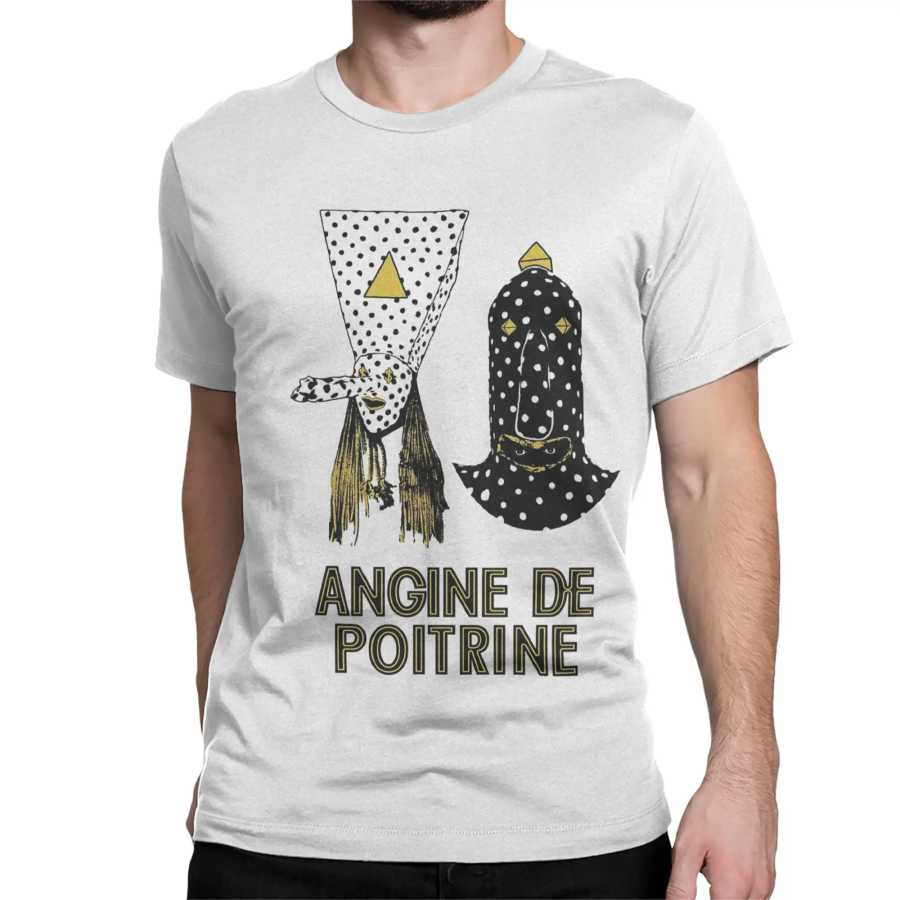 Мужская и женская футболка Angine De Poitrine Rock Band из чистого хлопка, модная футболка, одежда, наряды Футболки и майки