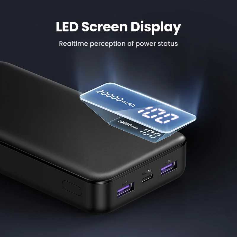 Фотография №5 товара UGREEN 20000 мАч PD 20 Вт Power Bank с быстрой