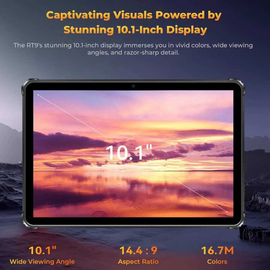 Фотография №3 товара Oukitel RT9 Защищенный планшет 10.1 HD-дисплей 11000 мАч 6 ГБ+256