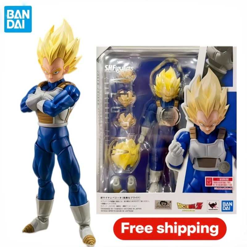 Коллекционная фигурка Bandai S.H.Figuarts Dragon Ball Super Saiyan Vegeta Dangerous Pride, аниме-фигурка, украшение для рабочего стола, подарок Игровые фигурки и трансформеры