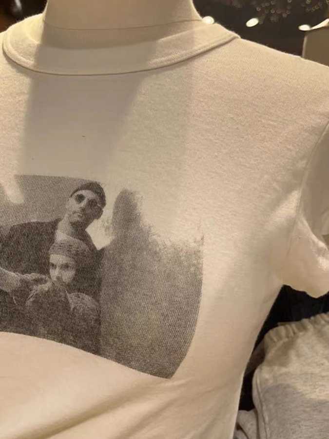 Фотография №3 товара Футболка женская приталенная с круглым вырезом, хлопковая рубашка с коротким