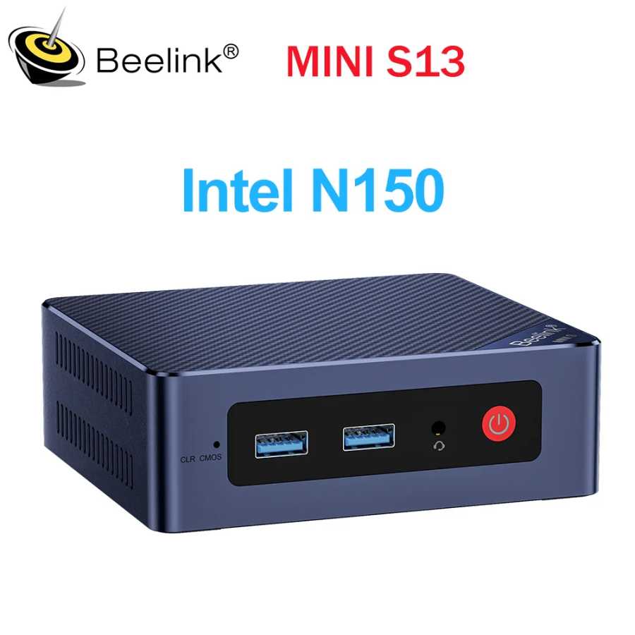 Beelink Mini S13 Процессор Intel Twin Lake-N150 Mini S N5095 N95 N100 Мини-ПК DDR4 8G 128G 16G 500G Windows 11 Настольный компьютер Мини-ПК